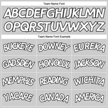 Charger l'image dans la galerie, Custom Gray White-Black Authentic Throwback Rib-Knit Baseball Jersey Shirt