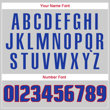 Загрузить изображение в средство просмотра галереи, Custom Gray Royal-Red Authentic Throwback Rib-Knit Baseball Jersey Shirt