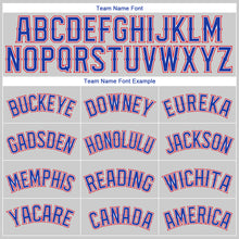 Загрузить изображение в средство просмотра галереи, Custom Gray Royal-Red Authentic Throwback Rib-Knit Baseball Jersey Shirt