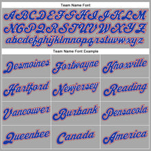 Загрузить изображение в средство просмотра галереи, Custom Gray Royal-Red Authentic Baseball Jersey