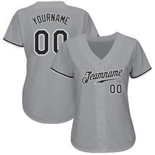 Загрузить изображение в средство просмотра галереи, Custom Gray Black-White Authentic Baseball Jersey