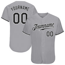 Загрузить изображение в средство просмотра галереи, Custom Gray Black-White Authentic Baseball Jersey