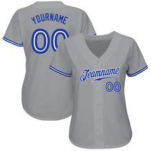 Загрузить изображение в средство просмотра галереи, Custom Gray Royal-White Authentic Baseball Jersey