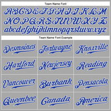 Загрузить изображение в средство просмотра галереи, Custom Gray Royal-White Authentic Baseball Jersey