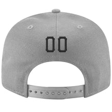 Charger l'image dans la galerie, Custom Gray Black-White Stitched Adjustable Snapback Hat