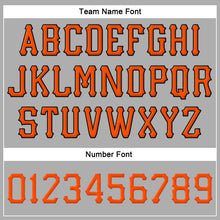 Charger l'image dans la galerie, Custom Gray Orange-Black Stitched Adjustable Snapback Hat