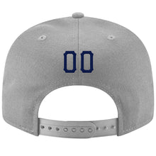 Charger l'image dans la galerie, Custom Gray Navy-Red Stitched Adjustable Snapback Hat
