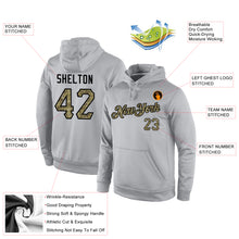 Загрузить изображение в средство просмотра галереи, Custom Stitched Gray Camo-Black Sports Pullover Sweatshirt Hoodie