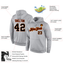 Laden Sie das Bild in den Galerie-Viewer, Custom Stitched Gray Black-Orange Sports Pullover Sweatshirt Hoodie