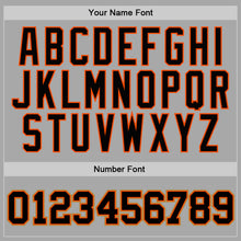 Laden Sie das Bild in den Galerie-Viewer, Custom Stitched Gray Black-Orange Sports Pullover Sweatshirt Hoodie