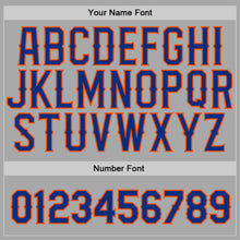 Laden Sie das Bild in den Galerie-Viewer, Custom Stitched Gray Royal-Orange Sports Pullover Sweatshirt Hoodie