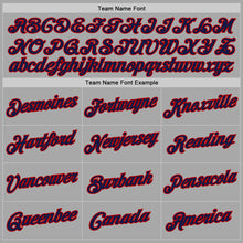 Загрузить изображение в средство просмотра галереи, Custom Stitched Gray Navy-Red Sports Pullover Sweatshirt Hoodie