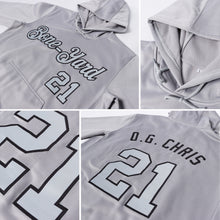 Загрузить изображение в средство просмотра галереи, Custom Stitched Gray Gray-Black Sports Pullover Sweatshirt Hoodie