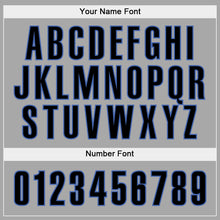 Laden Sie das Bild in den Galerie-Viewer, Custom Stitched Gray Black-Blue Sports Pullover Sweatshirt Hoodie