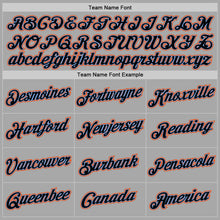 Load image into Gallery viewer, Custom Stitched Gray Black-Orange Sports Pullover Sweatshirt Hoodie