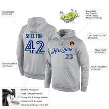 Laden Sie das Bild in den Galerie-Viewer, Custom Stitched Gray Royal-White Sports Pullover Sweatshirt Hoodie