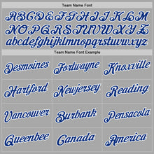 Laden Sie das Bild in den Galerie-Viewer, Custom Stitched Gray Royal-White Sports Pullover Sweatshirt Hoodie