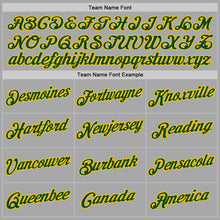 Загрузить изображение в средство просмотра галереи, Custom Stitched Gray Green-Gold Sports Pullover Sweatshirt Hoodie