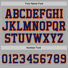 Charger l'image dans la galerie, Custom Stitched Gray Navy-Orange Sports Pullover Sweatshirt Hoodie