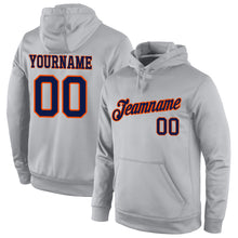 Charger l'image dans la galerie, Custom Stitched Gray Navy-Orange Sports Pullover Sweatshirt Hoodie