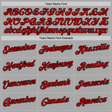 Charger l'image dans la galerie, Custom Stitched Gray Red-Black Sports Pullover Sweatshirt Hoodie