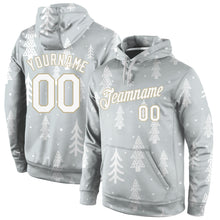 Загрузить изображение в средство просмотра галереи, Custom Stitched Gray White-Old Gold Christmas 3D Sports Pullover Sweatshirt Hoodie