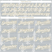 Charger l'image dans la galerie, Custom Gray White-Old Gold Christmas 3D Authentic Baseball Jersey