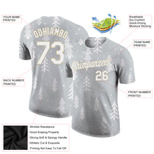 Charger l'image dans la galerie, Custom Gray White-Old Gold Christmas 3D Performance T-Shirt