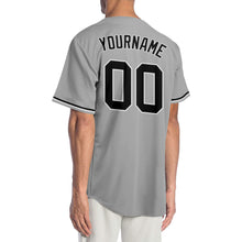 Загрузить изображение в средство просмотра галереи, Custom Gray Black-White Authentic Baseball Jersey