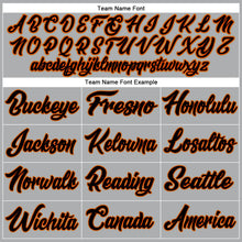 Загрузить изображение в средство просмотра галереи, Custom Gray Black-Orange Authentic Baseball Jersey