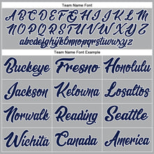 Загрузить изображение в средство просмотра галереи, Custom Gray Navy-White Authentic Baseball Jersey