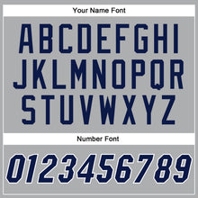 Загрузить изображение в средство просмотра галереи, Custom Gray Navy-White Authentic Baseball Jersey
