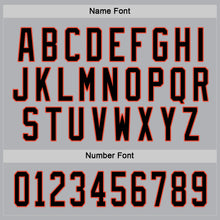 Load image into Gallery viewer, Custom Gray Black-Orange Hockey Jersey