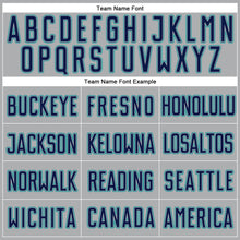 Загрузить изображение в средство просмотра галереи, Custom Gray Navy-Teal Authentic Baseball Jersey