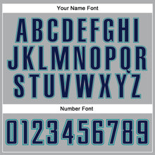 Загрузить изображение в средство просмотра галереи, Custom Gray Navy-Teal Authentic Baseball Jersey