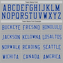 Laden Sie das Bild in den Galerie-Viewer, Custom Stitched Gray Royal Sports Pullover Sweatshirt Hoodie