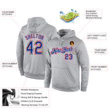 Load image into Gallery viewer, Custom Stitched Gray Royal-Red Sports Pullover Sweatshirt Hoodie
