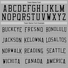 Load image into Gallery viewer, Custom Stitched Gray Black-White Sports Pullover Sweatshirt Hoodie