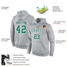 Charger l'image dans la galerie, Custom Stitched Gray Kelly Green-White Sports Pullover Sweatshirt Hoodie