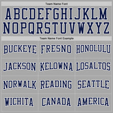 Charger l'image dans la galerie, Custom Stitched Gray Navy-White Sports Pullover Sweatshirt Hoodie