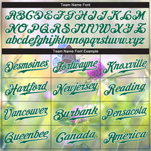 Загрузить изображение в средство просмотра галереи, Custom Gray Kelly Green-White 3D Pattern Design Flowers And Butterfly Authentic Baseball Jersey