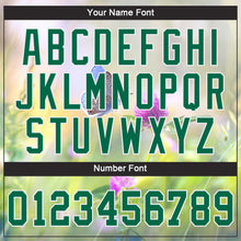 Загрузить изображение в средство просмотра галереи, Custom Gray Kelly Green-White 3D Pattern Design Flowers And Butterfly Authentic Baseball Jersey