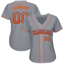 Загрузить изображение в средство просмотра галереи, Custom Gray Orange-Navy Authentic Drift Fashion Baseball Jersey