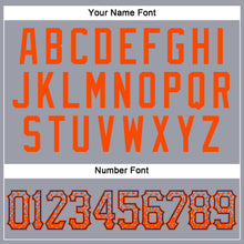 Загрузить изображение в средство просмотра галереи, Custom Gray Orange-Navy Authentic Drift Fashion Baseball Jersey