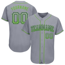 Загрузить изображение в средство просмотра галереи, Custom Gray Neon Green-Navy Authentic Drift Fashion Baseball Jersey