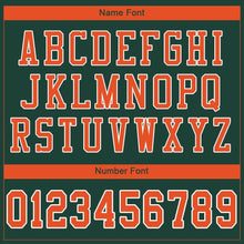 Load image into Gallery viewer, Custom Green Orange-White Mesh Authentic Football Jersey