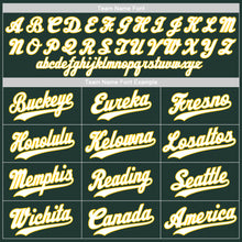 Load image into Gallery viewer, Custom Green White-Gold Authentic Baseball Jersey