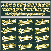 Load image into Gallery viewer, Custom Green White-Gold Authentic Baseball Jersey