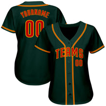 Загрузить изображение в средство просмотра галереи, Custom Green Red-Gold Authentic Baseball Jersey