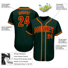 Загрузить изображение в средство просмотра галереи, Custom Green Red-Gold Authentic Baseball Jersey